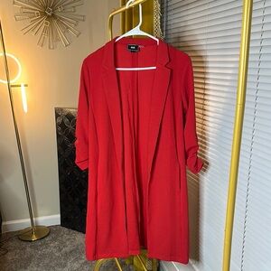 Red Longline Blazer